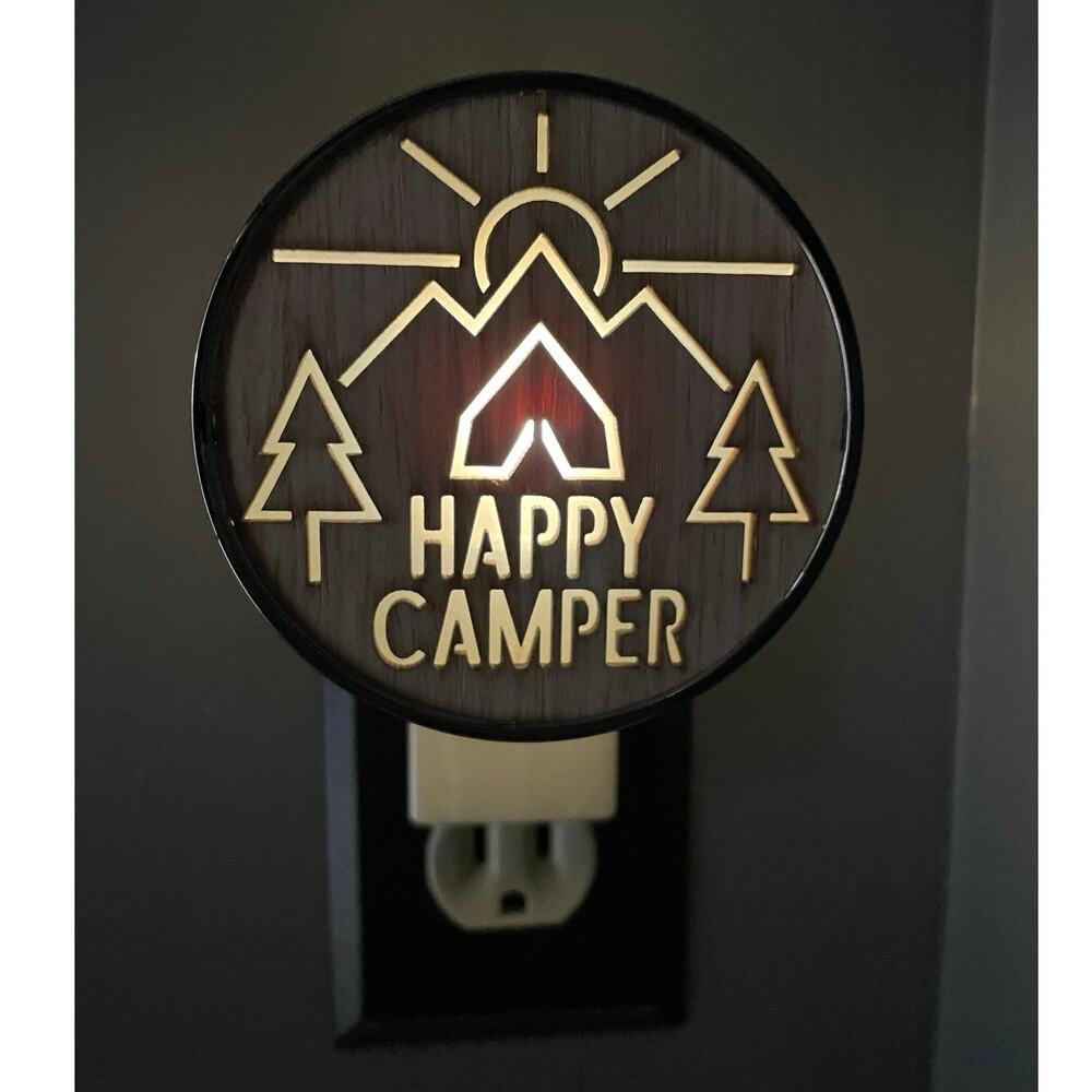 Rustic “Happy Camper” LED Night Light - Bath & Body Works Wallflowers